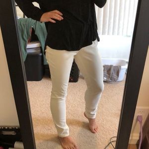 LOFT ivory corduroy pants